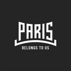 Obraz premium Paris Typography Emblem