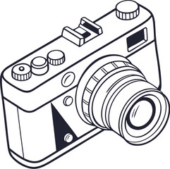Old School Photography Camera Line Icon