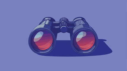 Outdoor Adventure Binoculars Camping Gear Vector Illustration