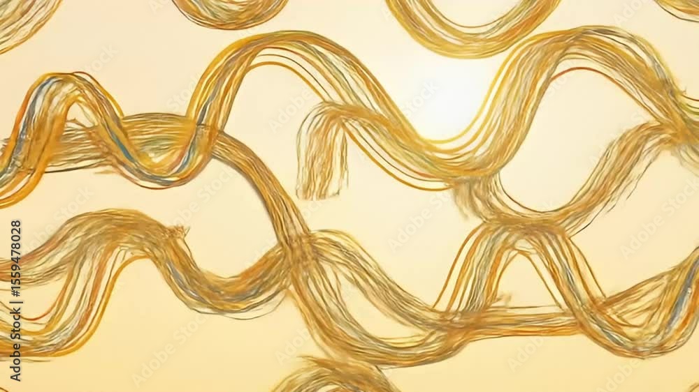 Poster golden strokes: a mesmerizing abstract design composed of flowing, golden brushstrokes, creating a d
