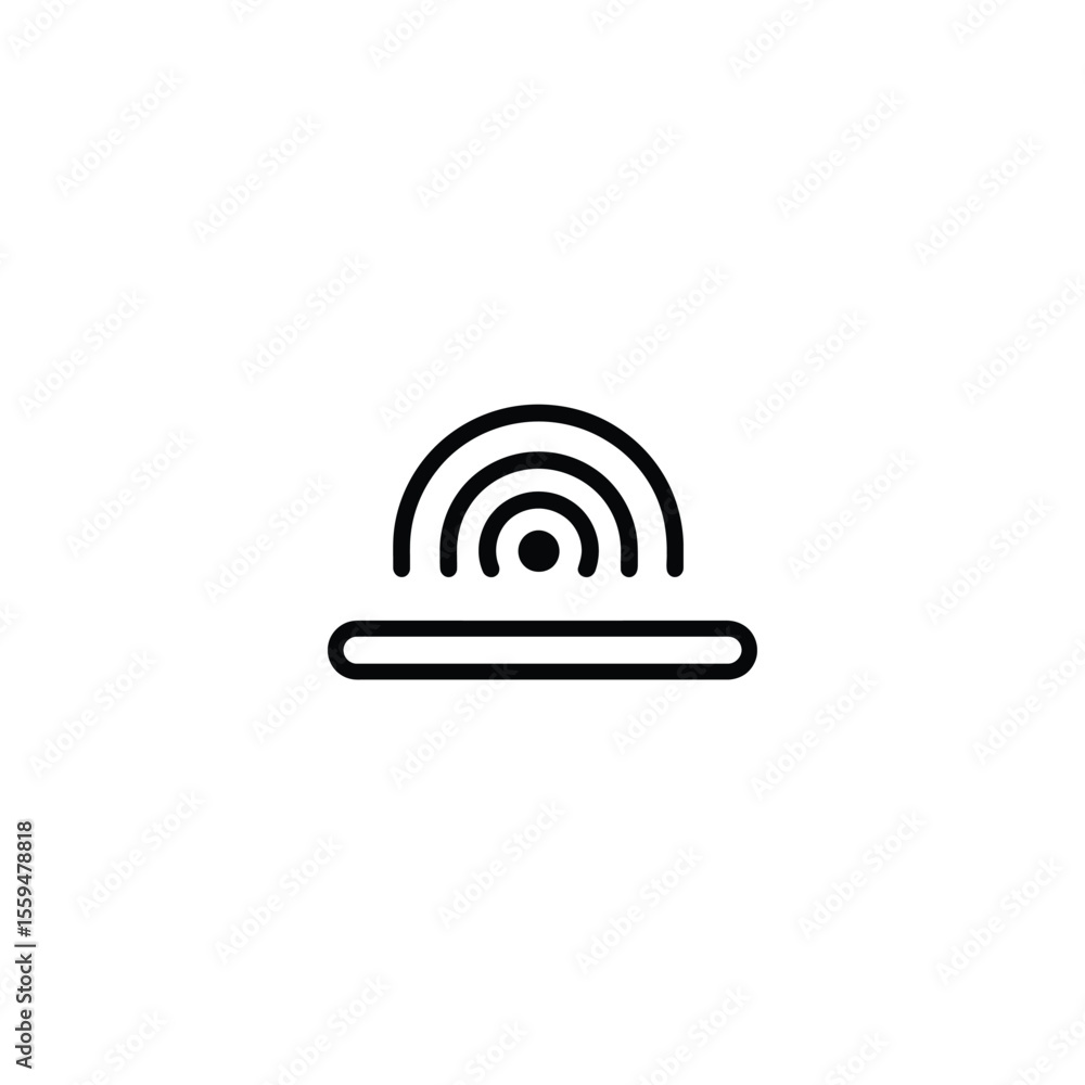 Poster connection waves over bar transparent background abstract linear icon