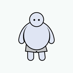 Body Fat Icon. Big, Obesity.  Fat Man.