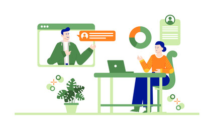 Suitable for environmental webinars, virtual botany classes, and digital plant consultations. Perfect for technology and nature themed content.