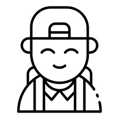 little boy outline icon for child figure in early care setting