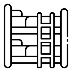 bunkbed outline icon for sleep area in child care space