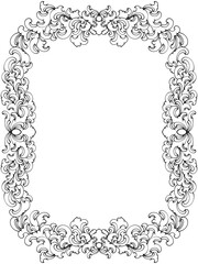 frame with floral ornament