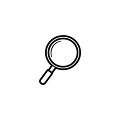 Magnifying Glass Isolated On Transparent Background, Minimalist Object, Search Tool