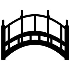 Wooden Bridge Silhouette Vector art Simple Black Structure Illustrations for Creative Projects