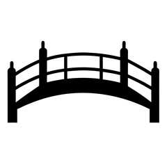 Wooden Bridge Silhouette Vector art Simple Black Structure Illustrations for Creative Projects