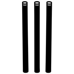 Wicket Stump Silhouette Vector Simple Black Cricket Equipment Illustration for Sports Design
