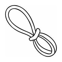 Black and White Rope Knot Illustration on White Background