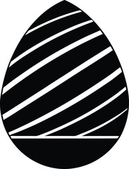 black and white easter egg