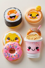 Obraz premium Fun food designed with characters, colorful, creative, tasty, playful presentation.