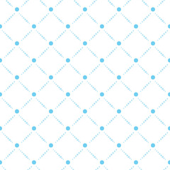 Geometric blue dots diagonal pattern seamless