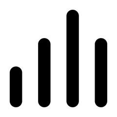 simple line chart icon in line style. Vector illustration