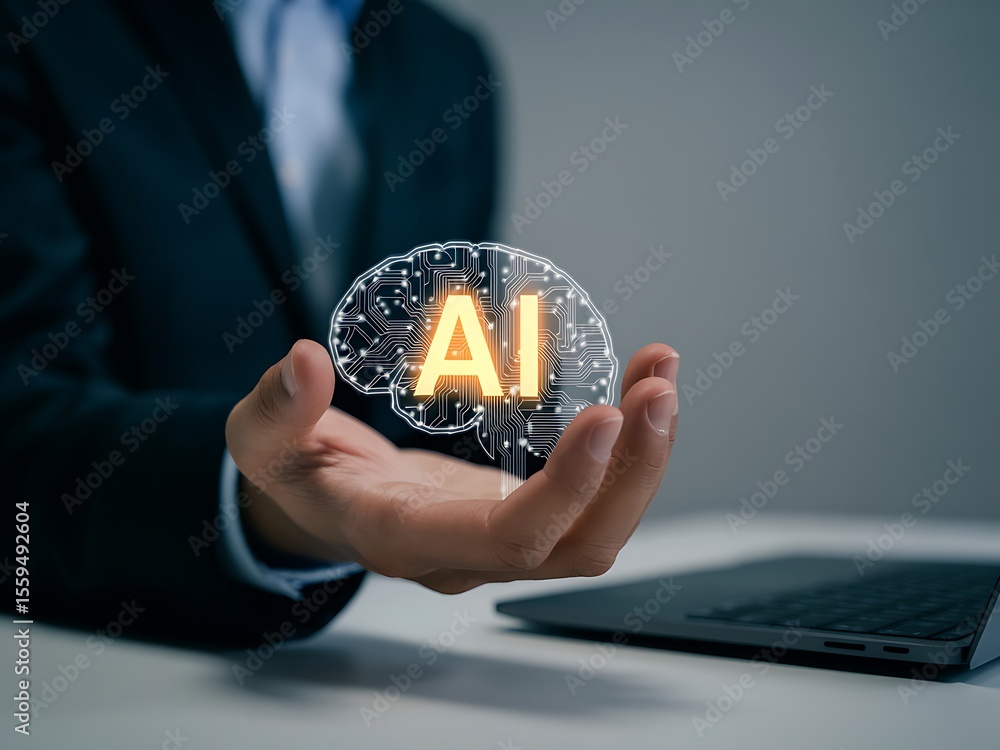 Poster empowering businesses with artificial intelligence a strategic approach to innovation and growth thr