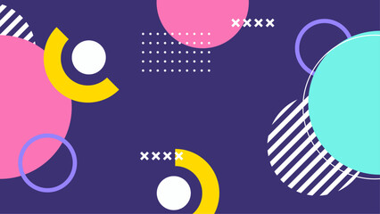 Abstract design showcasing colorful circles and geometric shapes, suitable for backgrounds, digital art, web design, or vibrant graphic projects.