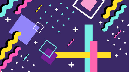 Abstract geometric design with colorful shapes suitable for graphic design projects, social media posts, backgrounds, web design, and digital artwork.