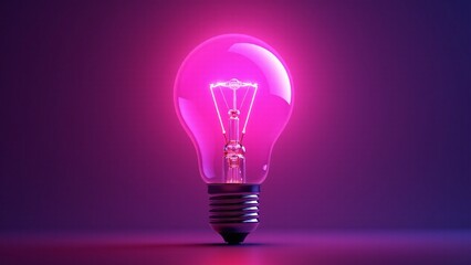 light bulb on red background