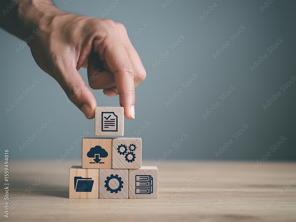 Poster streamlining document management a strategic approach to efficient workflow and data organization fo