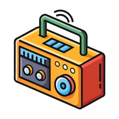 radio vector image on white background