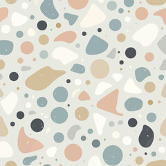 Abstract Terrazzo Pattern Seamless Pastel Texture Design