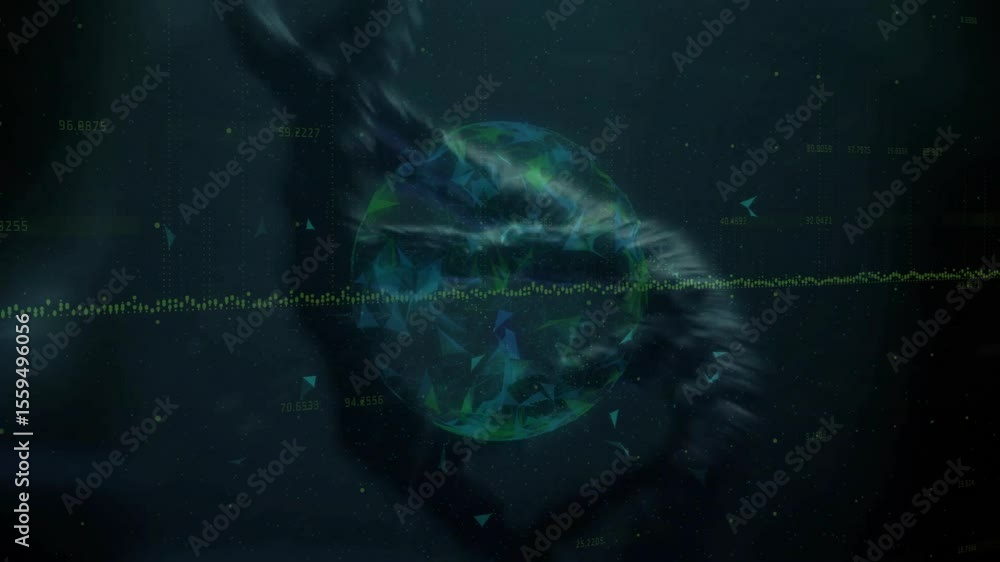 Poster starting simulation showing luminescent chromosomes drifting merging into double helix for research