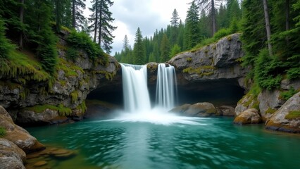 Obraz premium waterfall in the mountains