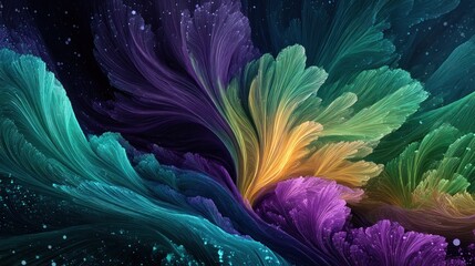 Abstract fractal floral explosion