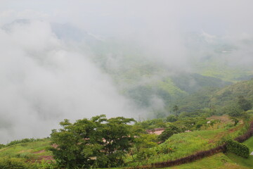 misty morning in the mountains