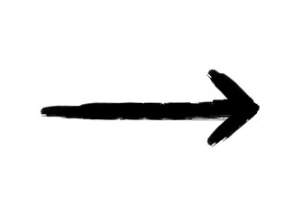 Arrow marker isolated vector mark hand draw.