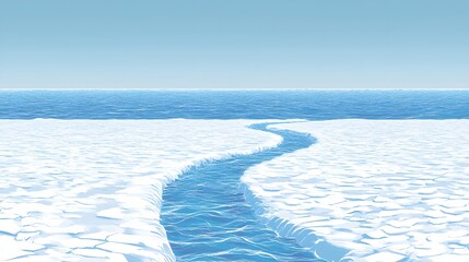 Stunning Arctic Ocean Meltwater River Scene