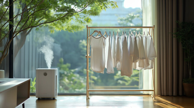 梅雨の部屋干し