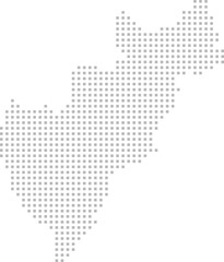 Obraz premium Queretaro, Mexico – square dot grid vector map (Web Mercator projection, PPT-compatible & fully editable)