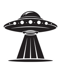 Ufo Alien Icon Vector Design on White Background.