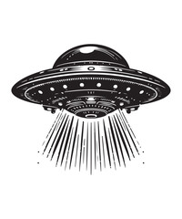 Ufo Alien Icon Vector Design on White Background.