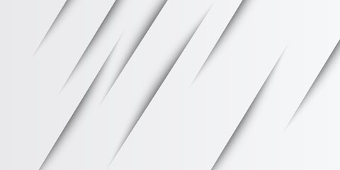 bstract white geometric background with diagonal cut-out shapes and soft shadows. Minimalist and modern design suitable for presentations, technology themes, corporate materials, or web design