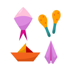 Set Of Colorful Toys