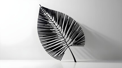 black and white leaf with abstract background