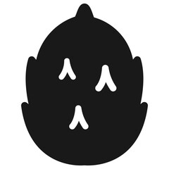 fruit icon with Solid design style and transparent background