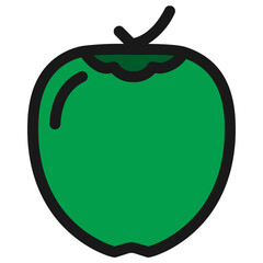 fruit icon with Filledline design style and transparent background