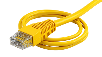 Yellow Ethernet Cable Network Connection Technology