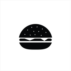 Simple burger logo on white background
