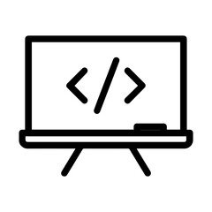 Smartboard icon digital classroom technology on transparent background representing interactive learning and education tools
