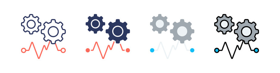 Rising Multi Style Icon Set Vector 