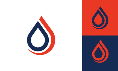 Oil Gas Water Drop Logo Vector
