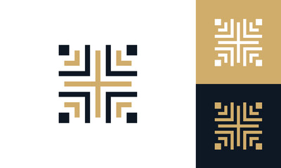 Fototapeta premium Parquet flooring vinyl hardwood granite tile logo design 