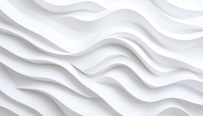 Obraz premium A textured white surface with flowing, wavy patterns creates a modern and minimalist aesthetic