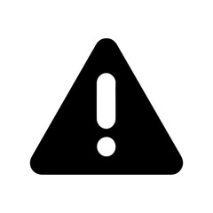 Danger sign triangle with exclamation mark icon on transparent background representing warning and caution symbol
