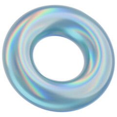 A stunning 3D illustration of an Crystal Donut Shape, featuring intricate geometry, sharp edges, and transparent surfaces. Perfect for modern design, digital art, and futuristic concepts